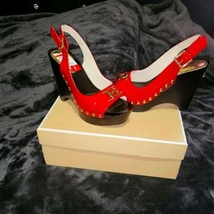 Michael Kors charm sling wedge heels